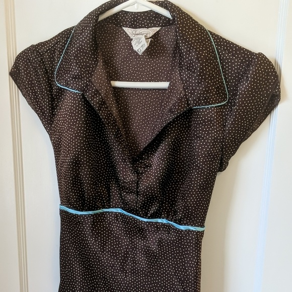 Speechless Vintage Polka Dotted Polyester Dress - Picture 2 of 6